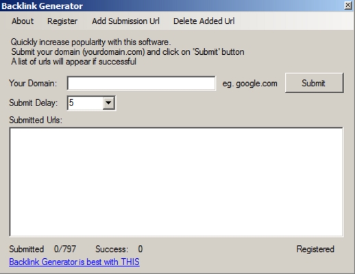 Product picture Backlink Generator Software