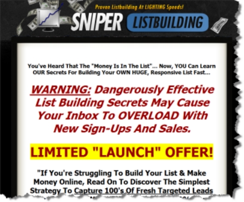 Product picture NEW! Sniper List Building Course With MRR*