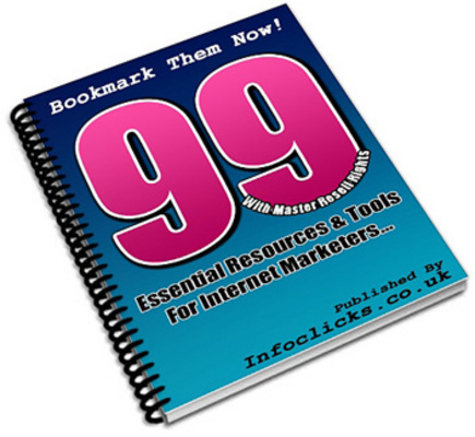 Product picture **NEW** 99 Websites You Should Have Bookmarked With Master Resale Rights