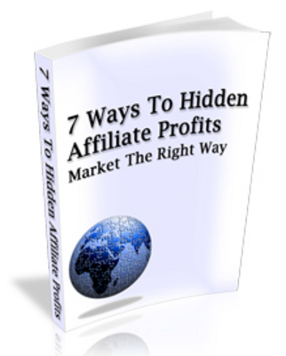Product picture **NEW**  Ways To Hidden Affiliate Profits  With Master Resale Rights 