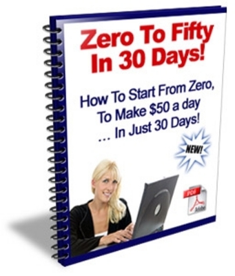 Product picture *NEW* Zero to Fifty in 30 Days With Master Resale Rights