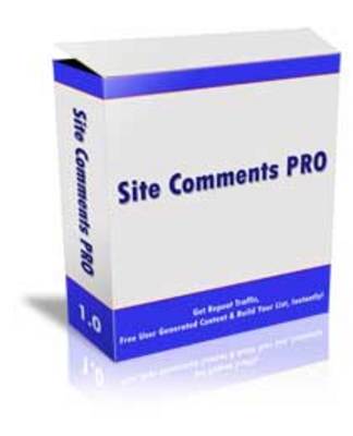 Product picture *NEW* Site Comments Pro  With Master Resale Rights