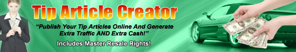 Product picture *NEW* Tip Article Creator With Master Resale Rights