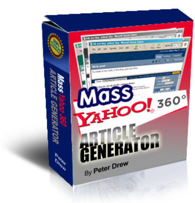 Product picture *NEW* MASS Yahoo Blog 360 Article Generator ! Master Resale Rights included.