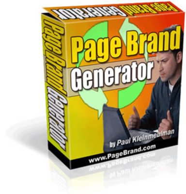 Product picture  NEW Page Brand Generator With  Resale Rights