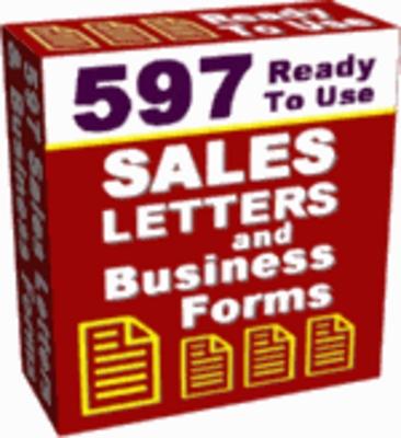 Product picture *NEW* 597 Ready To Use Sales Letters and Business Forms  With Resale Rights