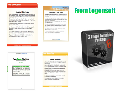 Product picture *NEW*   EZeBook Template PackageV6  With Master Resale Right